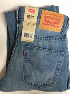Levi's Boy's 511 Slim Stretch Jeans Size 12 Reg 26 x 26 NEW MSRP $44.00 - Picture 1 of 5