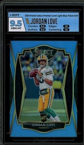 2020 Panini Select #147 Jordan Love Light Blue Prizm /99 RC HGA 9.5 Packers