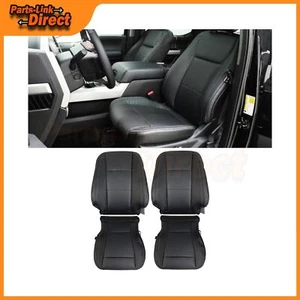 2015-17 For Ford F150 Both Side Bottom & Top Perforated Leather Seat Cover Black - Picture 1 of 24