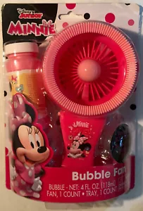 Disney Junior ~ Minnie Mouse ~ Bubble Fan ~ Brand New ~ Still Sealed - Picture 1 of 3