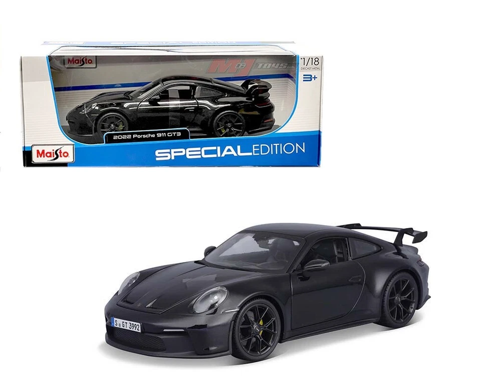 Maisto 1:18 Edición Especial 2022 Porsche 911 GT 3 Negro Diecast Modelo Coche 31458  Foto 1 de 1