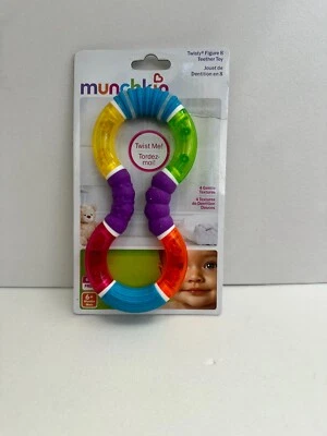 Munchkin Twisty Figure 8 Baby Teether Toy, BPA Free, 6+ Months-NEW - Image 1 of 2