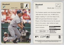 2005 Leaf Sportscasters Tan Batting Glove /30 Derek Jeter #10 HOF