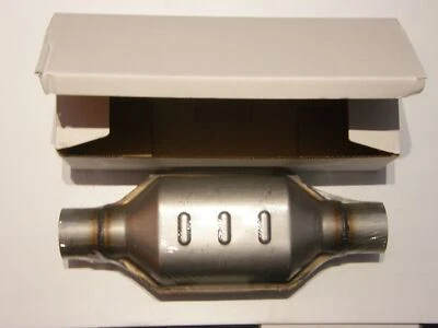 2 1/4" Inch (57mm) Metal High Flow Catalytic Converter - 300 Cell - Image 1 of 4