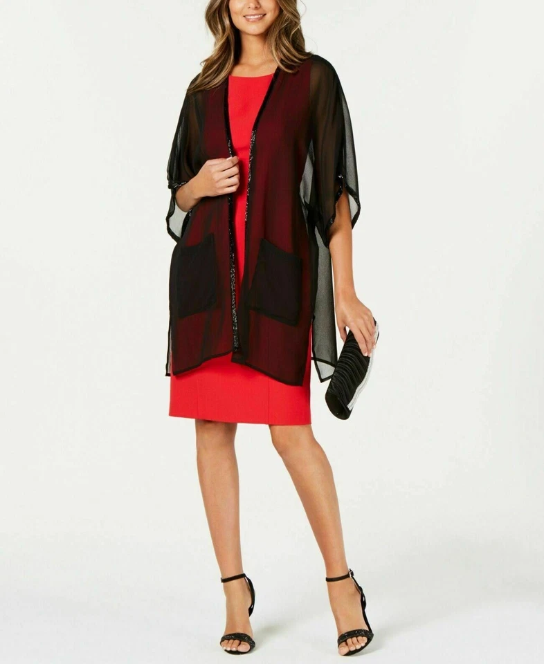 Kimono contemporáneo Cejon Bead-a-Way (negro, 24′′ x 38′′) nuevo Foto 1 de 1