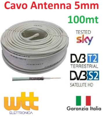 Matassa Cavo Filo Coassiale Antenna Tv Satellitare e Digitale Terrestre - Immagine 1 di 2