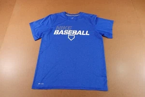 Nike Baseball Dri Fit Mens Size Medium Blue Short Sleeve Crew Neck Graphic Tee - Picture 1 of 9
