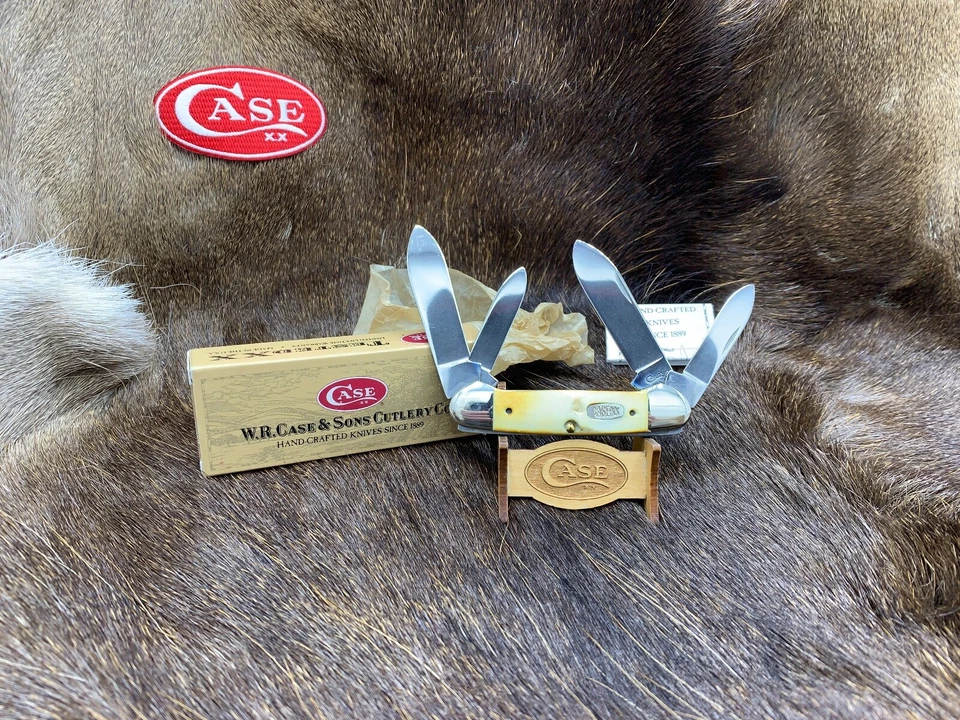 1996 Case Big Chief Canoe Knife With Genuine Stag Handles Mint In Box - 511 - Image 1 of 4