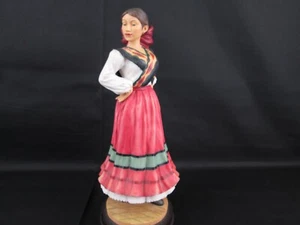 Hispanic Woman Figurine Raza Del Sol United Treasures Traditional Clothing - Picture 1 of 9