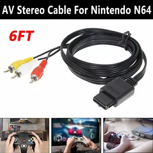 NEW N64 RCA AV A/V TV Audio Video Stereo Cable Cord For Nintendo 64 Game machine - Picture 1 of 9