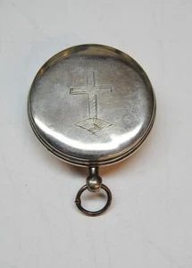 + Antique Sterling Silver PYX + Host Box + Oil stock + (CU1075) Church - Picture 1 of 5