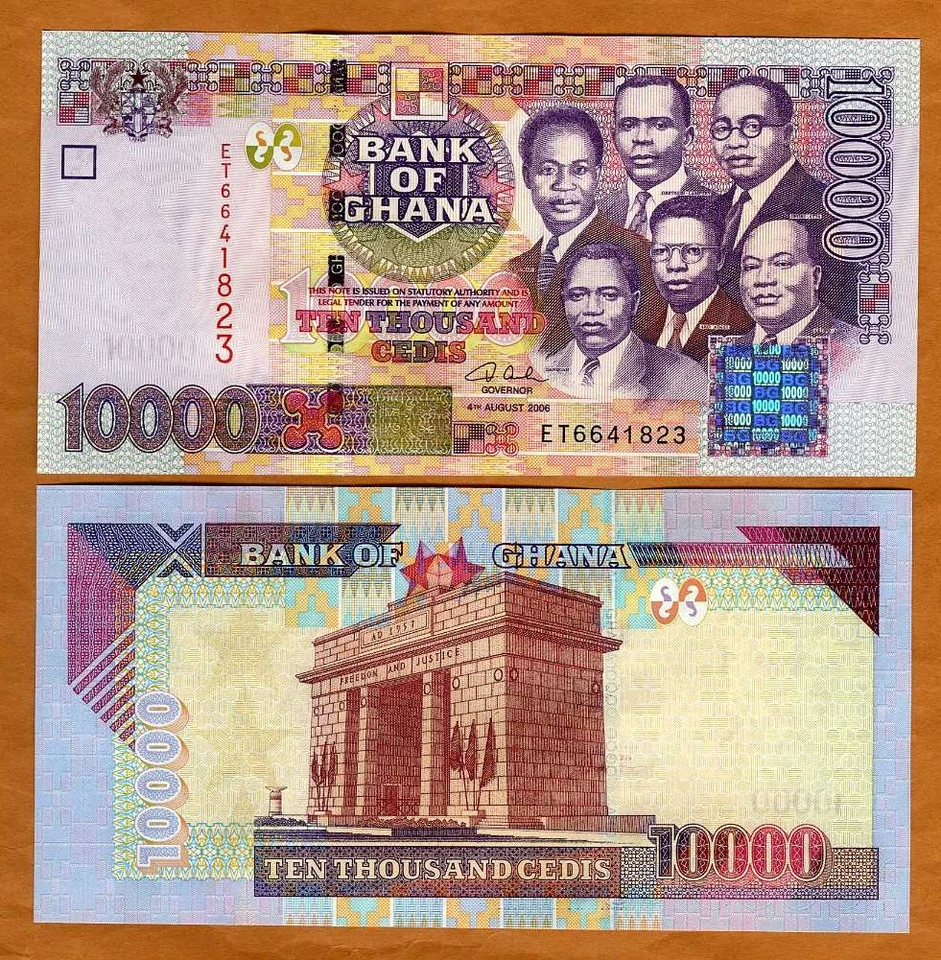 Ghana, 10000 (10,000) Cedis, 2006, P-35c, UNC - Image 1 of 1