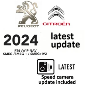2024 GPS Sat Nav Map Update Peugeot/Citroen EUROPE SMEG+RT6 eMyWay - Imagen 1 de 3