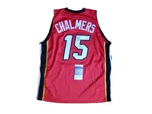 Mario Chalmers Signed Autographed Miami Heat Red Custom Jersey Inscribed JSA - Picture 1 of 3