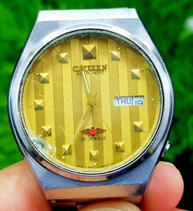 Vintage Of Citizen Automatic Day/Date 21 Jewels Japan Made Men's Wrist Watch - Bild 1 von 24