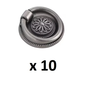 *LOT OF 10* Utopia Alley Medici Pewter Ring Cabinet Pull, 1.7" Diameter - Picture 1 of 3