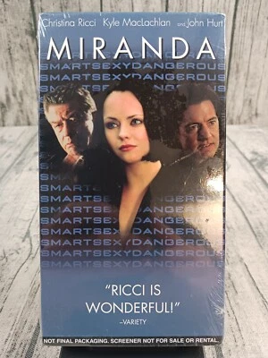 Miranda (VHS, 2003, Screener) Christina Ricci, Kyle MacLachlan, John Hurt - New - Image 1 of 2