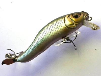 Shimano Triple Impacto 85mm 14g Usado Shallow Wake Minnow Cebo Pesca Plástico Foto 1 de 4