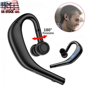 Bluetooth Headset Wireless Earpiece Earhook Handsfree Earphone for Cell Phones - Picture 1 of 12