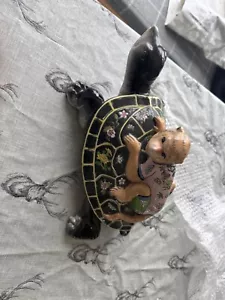 Vintage Chinese Ceramic Turtle with Baby Monkeys - Picture 1 of 7