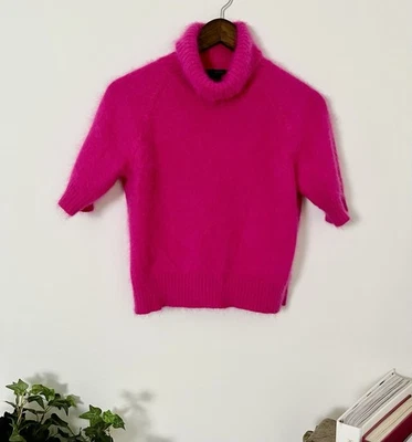 Suéter Angora Rosa Caliente Limitado Y2K Años 90 De Colección Foto 1 de 4