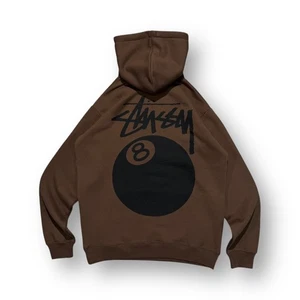 Stussy 8 Ball Hoodie Small Brown - Picture 1 of 5