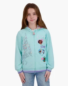 New $54.99 DISNEY Character Princess Girls French Terry Hoodie Jacket Size: 6/7 - Picture 1 of 4