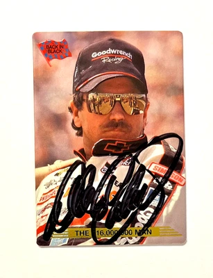 Dale Earnhardt NASCAR 1993 Action Packed #120 Back in Black Autographed Signed - Image 1 of 4