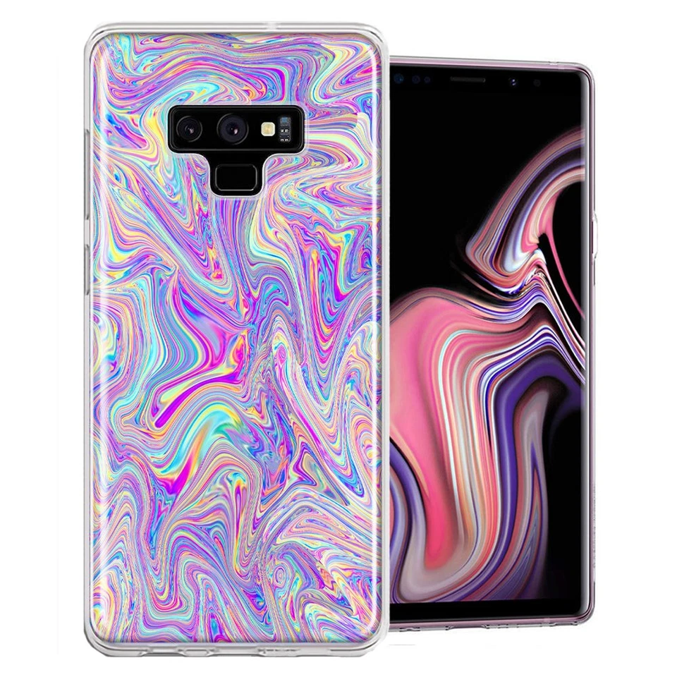 For Samsung Galaxy Note 9 Paint Swirl Design Double Layer Phone Case Cover - Image 1 of 1