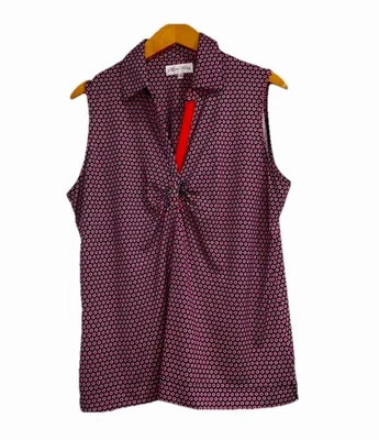 Polo de golf deportivo Haley XL sin mangas rojo y azul   Foto 1 de 4