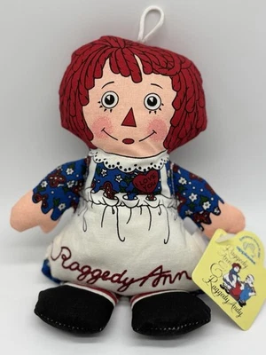 "Muñeca de colección Raggedy Ann Applause impresa de 7"" bolsa de frijoles de peluche" Foto 1 de 4