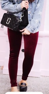 NUEVO CON ETIQUETAS Leggings de Terciopelo Spanx Niñas Talla XL (14/16) Borgoña Rico - Imagen 1 de 4