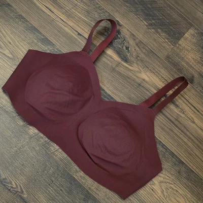 AERIE Real Free Seamless Bra Women's Maroon Wireless Unlined Sexy Comfy XL - Image 1 of 4