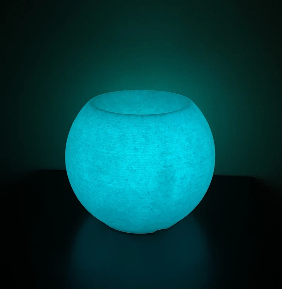 Maceta redonda iluminada Scott Living 10" 16 colores con control remoto interior y exterior Foto 1 de 4