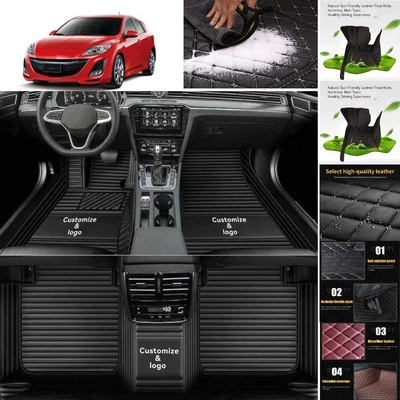 For Mazda 3 Car Floor Mats Luxury Waterproof Liners Carpets Cargo Custom Foto 1 de 4