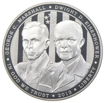 2013-P Proof 5 Star Generals Commemorative Silver Dollar $1 *8177 - Image 1 of 3