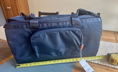 Midnight Blue Figs Scrubs Healthcare Weekender Duffle Bag with Aya Logo - Image 1 of 3