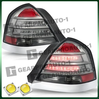 Tail Light Assembly For 1998-2011 Ford Crown Victoria LED Smoked Outer Lamps L+R - Image 1 of 4