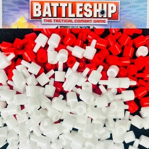 Battleship (2009) The Tactical Combat Game Replacement Red and White Pegs ONLY - Picture 1 of 4