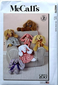 McCall's Pattern M8270 Bunny & Dresses Carols Zoo - Picture 1 of 2