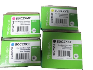 Lexmark Toner Set 80C2XKE 80C2XCE 80C2XME 80C2XYE / CX510 original - Bild 1 von 2