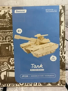 Robotime Modelos Militares Tanque Madera 48 Piezas Rompecabezas 3D Modelo Artesanía Edad 8+ (H20) - Imagen 1 de 3