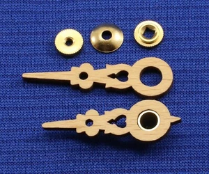 Wood Cuckoo Clock Hands Fits Regula For 90 mm or 3 1/2" Dial w/ Nuts - Picture 1 of 1