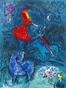 Le Cirque IV by Marc Chagall A2+ High Quality Canvas Print - Picture 1 of 1