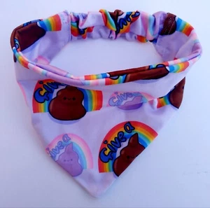 Medium Sized Elasticated Dog Bandana Slip Over The Head,Dog Neck Accessories - Picture 1 of 4