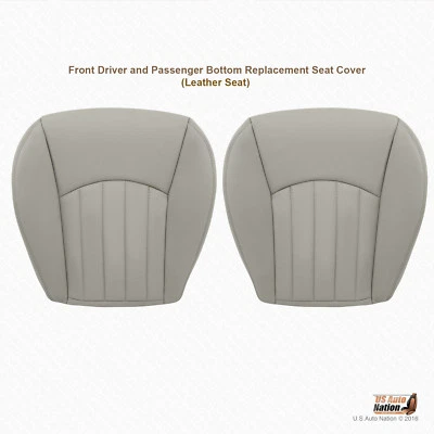 Jaguar X-Type 2002-2008 cubierta de asiento inferior de cuero gris para conductor delantero y pasajero Foto 1 de 4