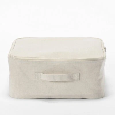 Muji Polyester Linen Soft Box Storage Case Size: 35 x 35 x 16 cm New - Image 1 of 4