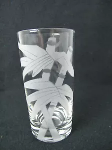 Lote De Colección De 6 Vasos Transparentes Con Diseño De Palmera 5.5" H - Imagen 1 de 6