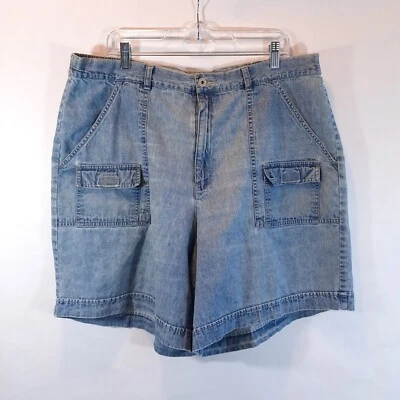 Pantalones Cortos de Jean LA Blues Para Mujer Vintage Medianos Azul Talla 20W 4 Bolsillos Botón Cremallera Mosca Foto 1 de 4