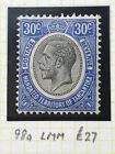 TANGANYIKA 1927-31 KGV 30C BRIGHT BLUE MM SG 98A cv &#163;27